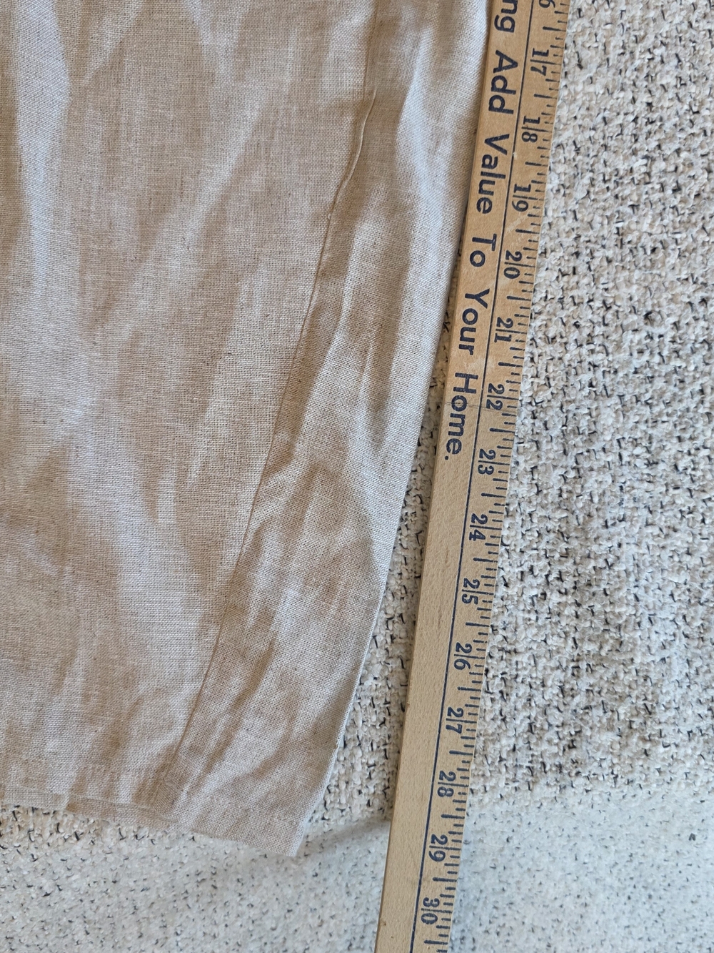 Maison d’Amélie Paris Linen Blend Barrel Pants S/P Beige Pull On Boho - Picture 10 of 10